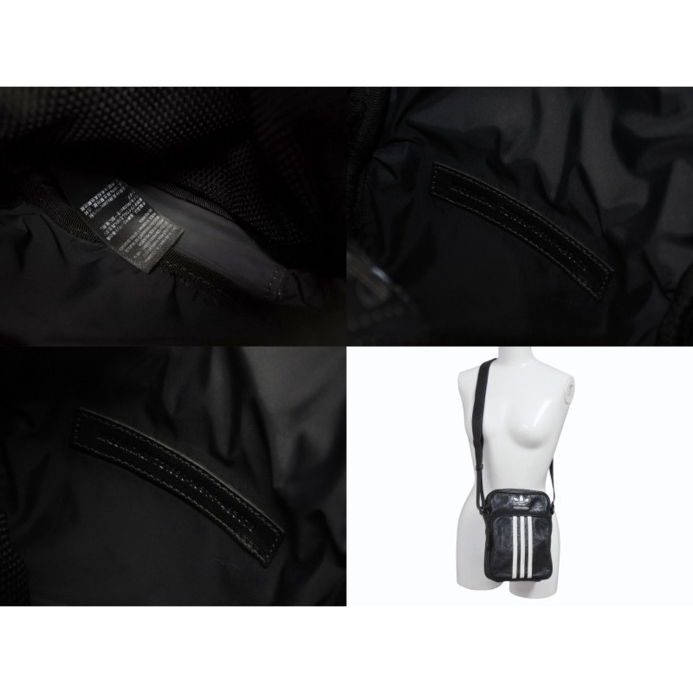 Balenciaga shoulder adidas collaboration lambskin crossbody black bag logo - Picture 8 of 8